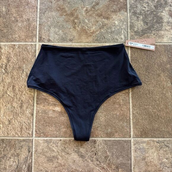Skims Fits Everybody High Waisted Thong Onyx Size XL - Picture 2 of 9